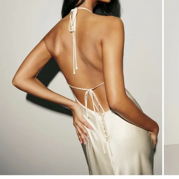 Reformation Ivory Silk Wedding Dress - Picture 7 of 10